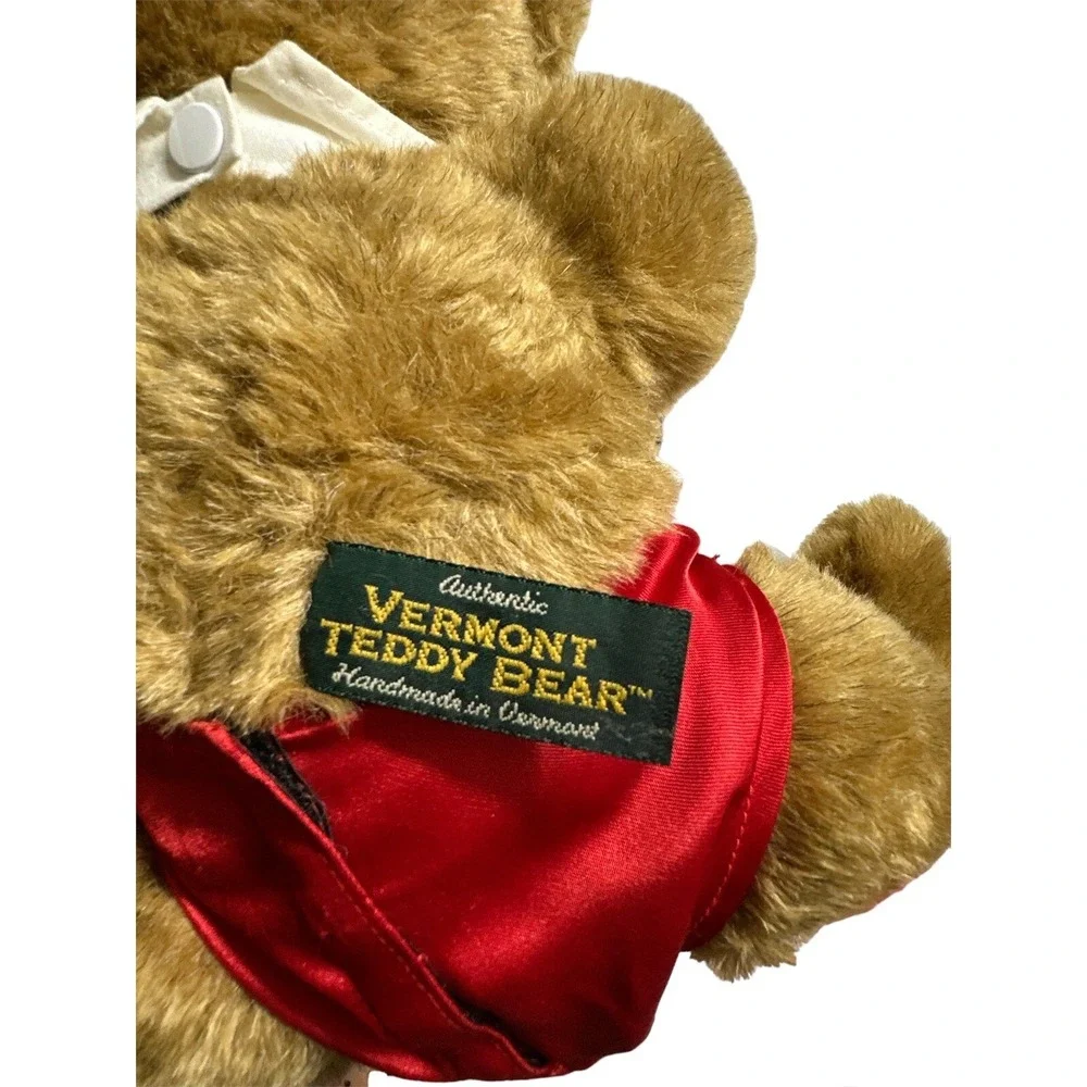 Authentic Vermont Teddy Bear With Moveable Limbs And Head Handmade In Vermont
